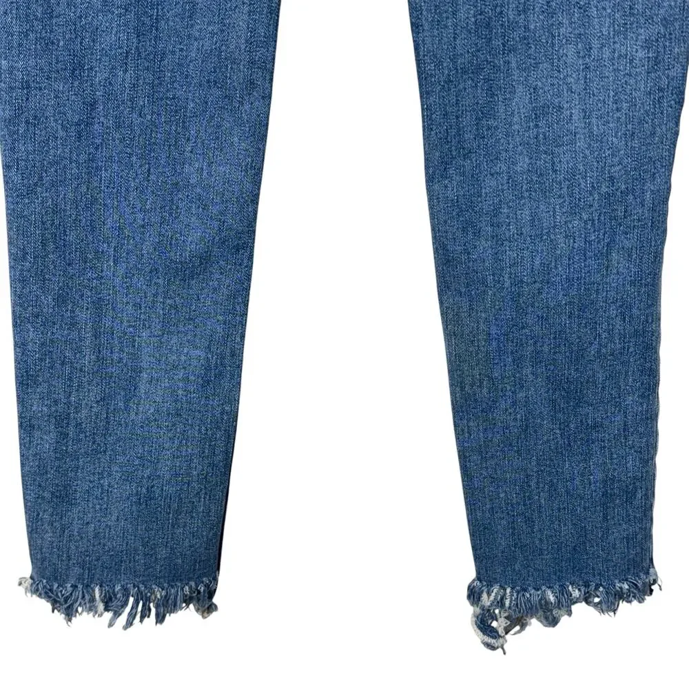 Free People SZ 24 Great Heights Jeans Distressed Low-Rise Frayed Hem We The Free - Picture 6 of 11